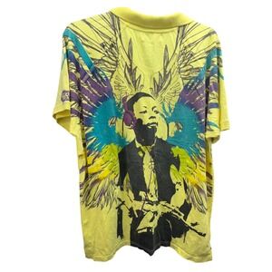 AZZURE DENIM Men's 4XL Yellow Polo Shirt Artistic Y2K‎